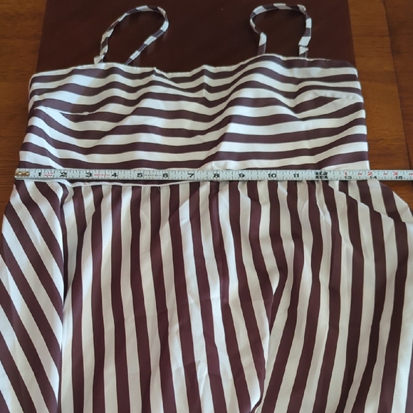 Striped Brown and White Maxi Dress - Picture 6 of 7